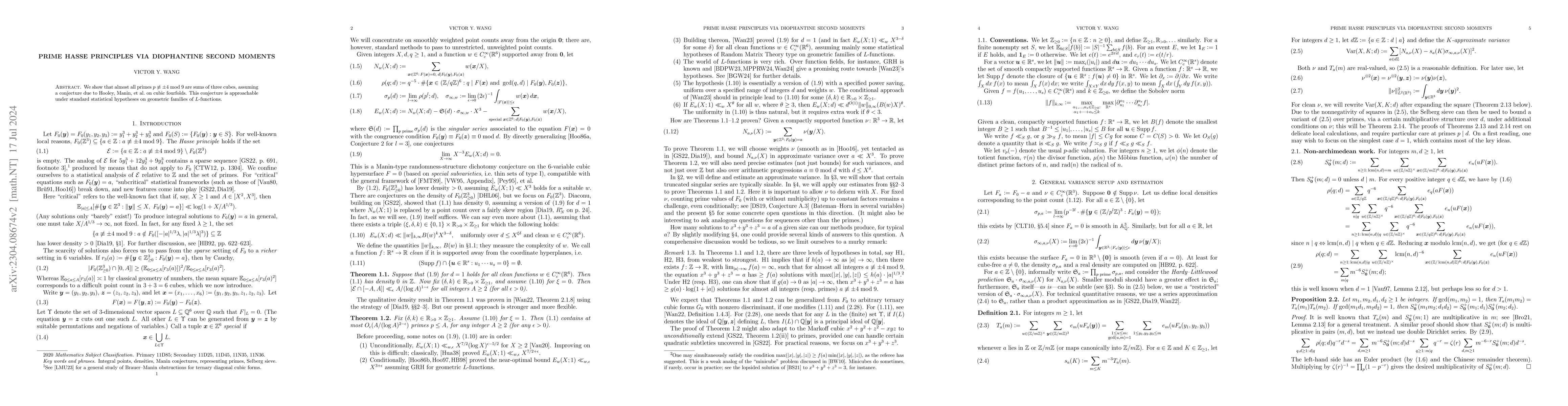 Thumbnail for Prime Hasse principles via Diophantine second moments