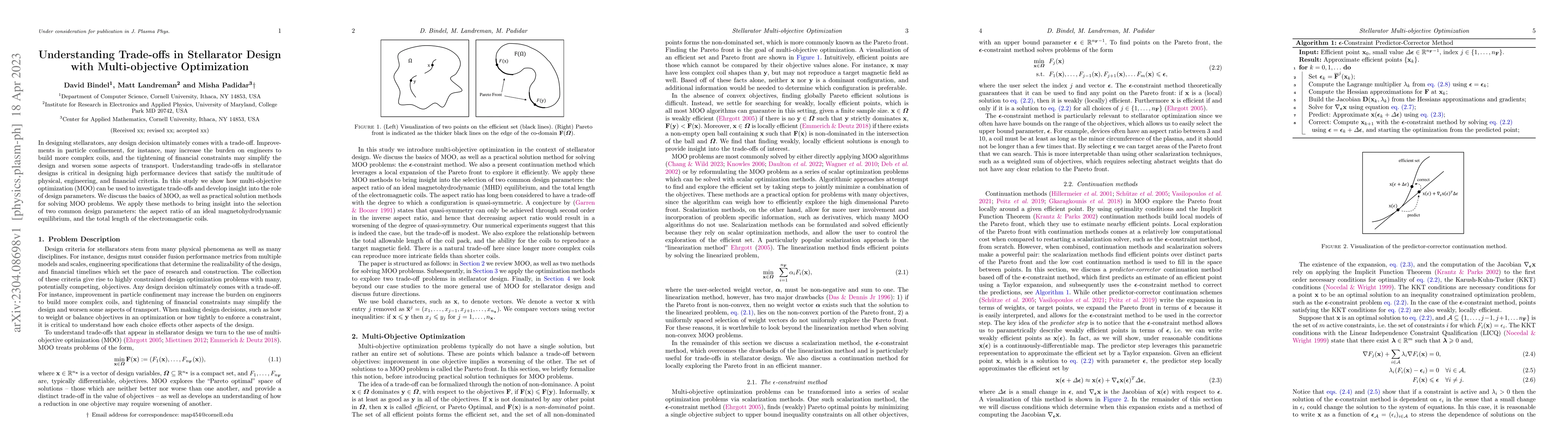 Thumbnail for Understanding Trade-offs in Stellarator Design with Multi-objective
  Optimization