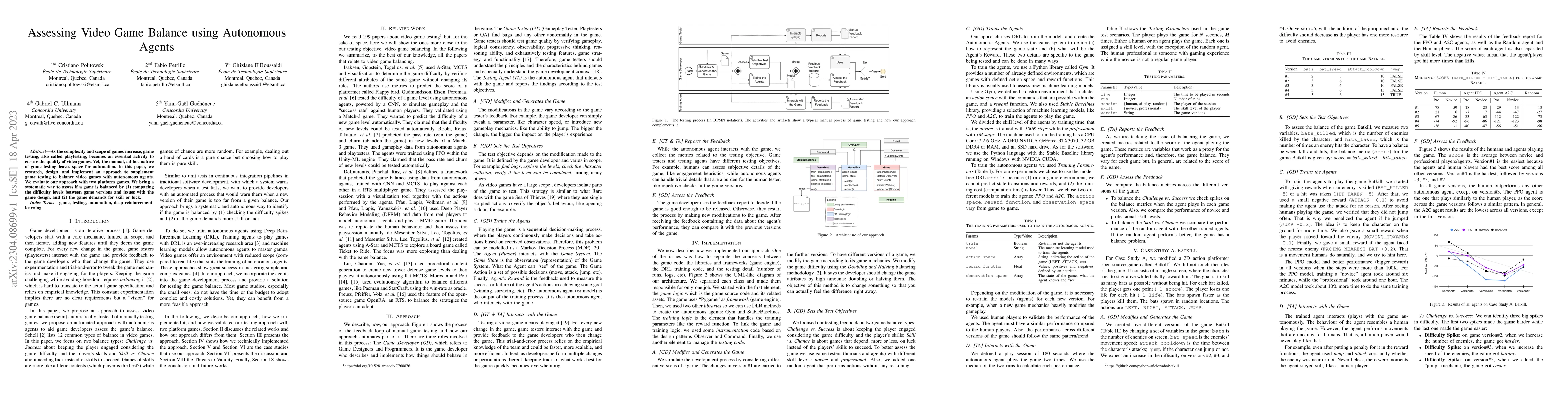 Thumbnail for Assessing Video Game Balance using Autonomous Agents