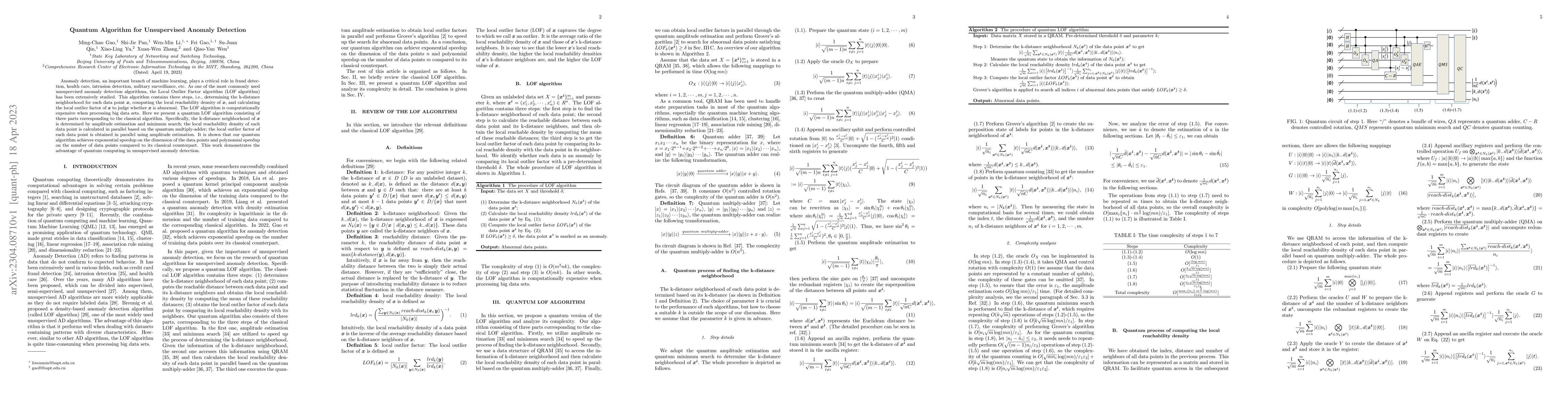 Thumbnail for Quantum Algorithm for Unsupervised Anomaly Detection