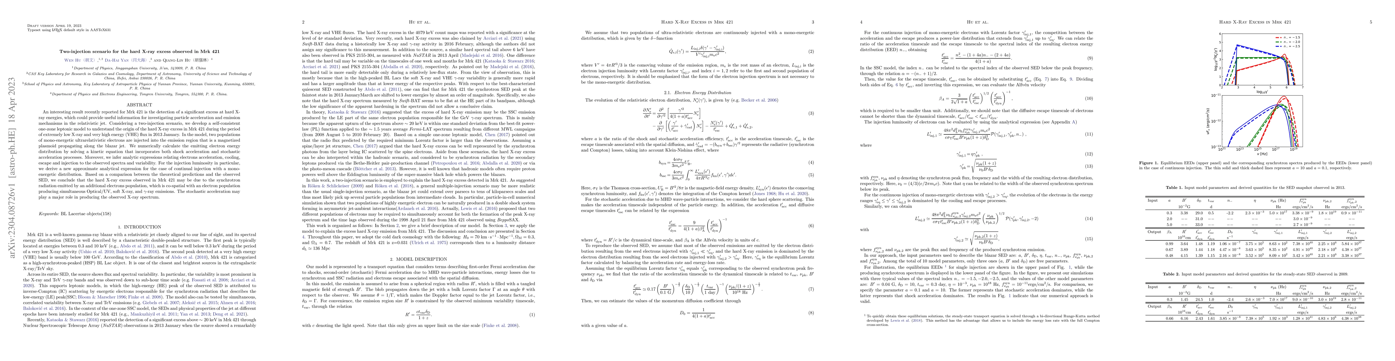 Thumbnail for Two-injection scenario for the hard X-ray excess observed in Mrk 421