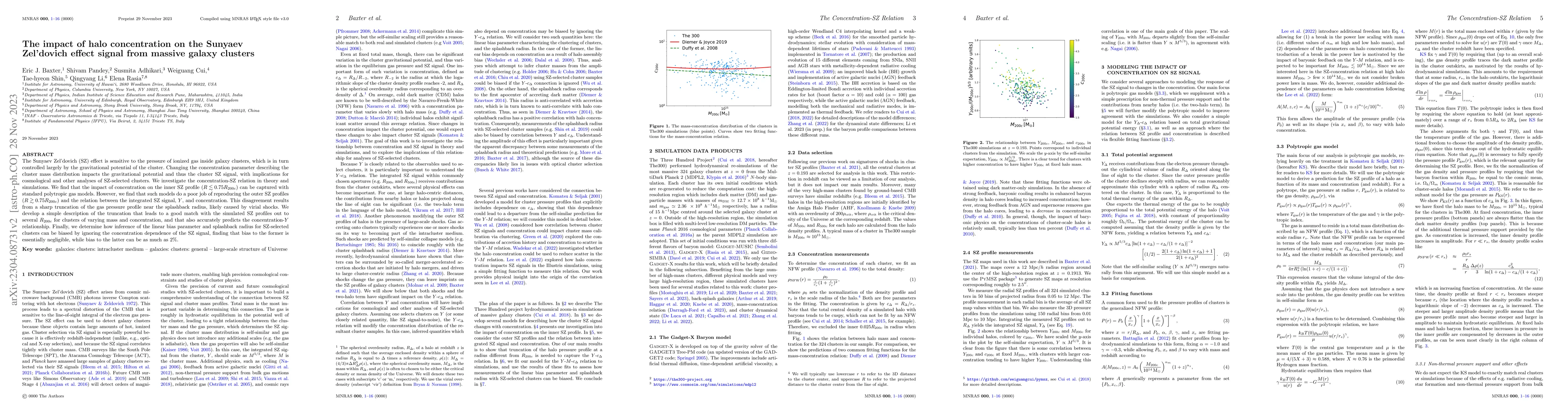Thumbnail for The impact of halo concentration on the Sunyaev Zel'dovich effect signal
  from massive galaxy clusters