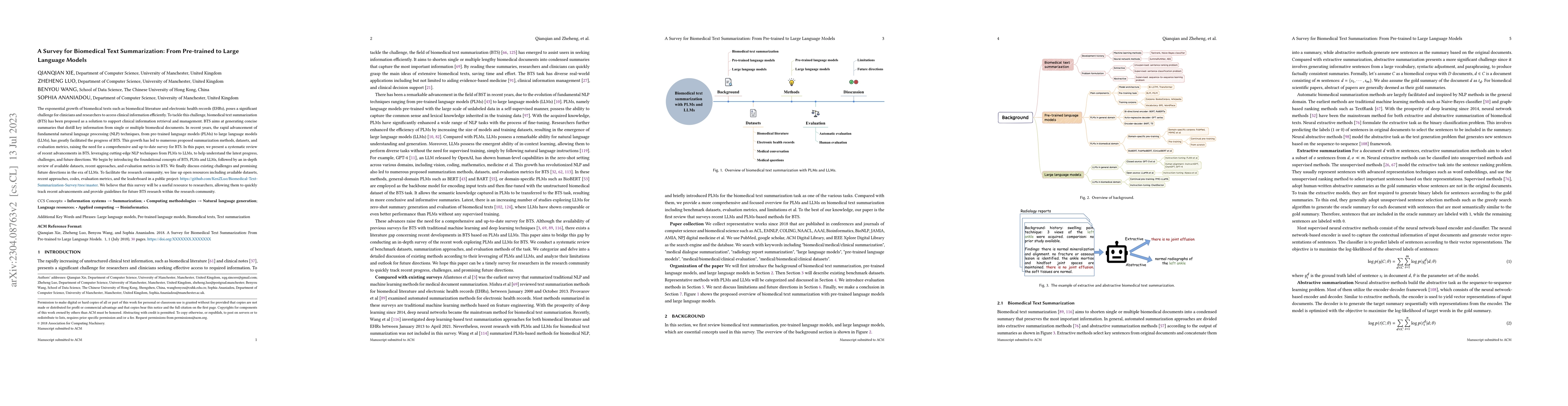 Thumbnail for A Survey for Biomedical Text Summarization: From Pre-trained to Large
  Language Models