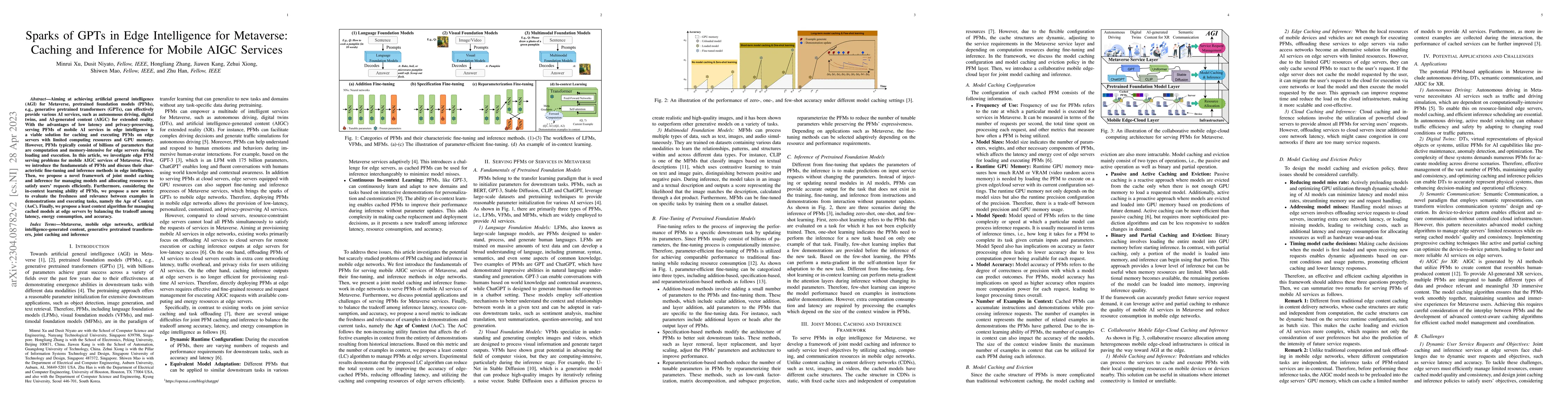 Thumbnail for Sparks of GPTs in Edge Intelligence for Metaverse: Caching and Inference
  for Mobile AIGC Services