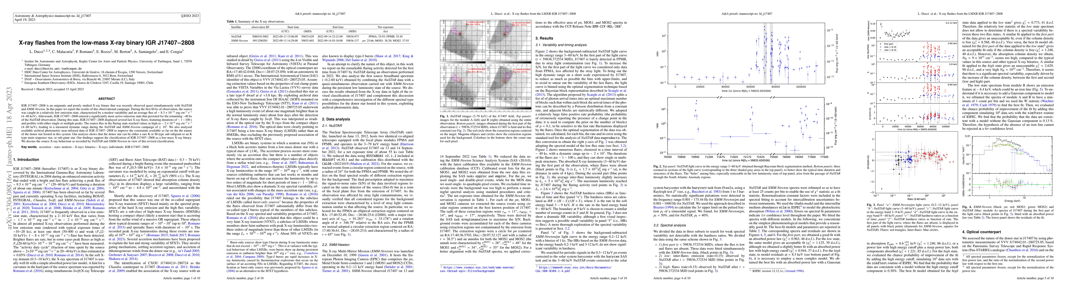 Thumbnail for X-ray flashes from the low-mass X-ray binary IGR J17407-2808