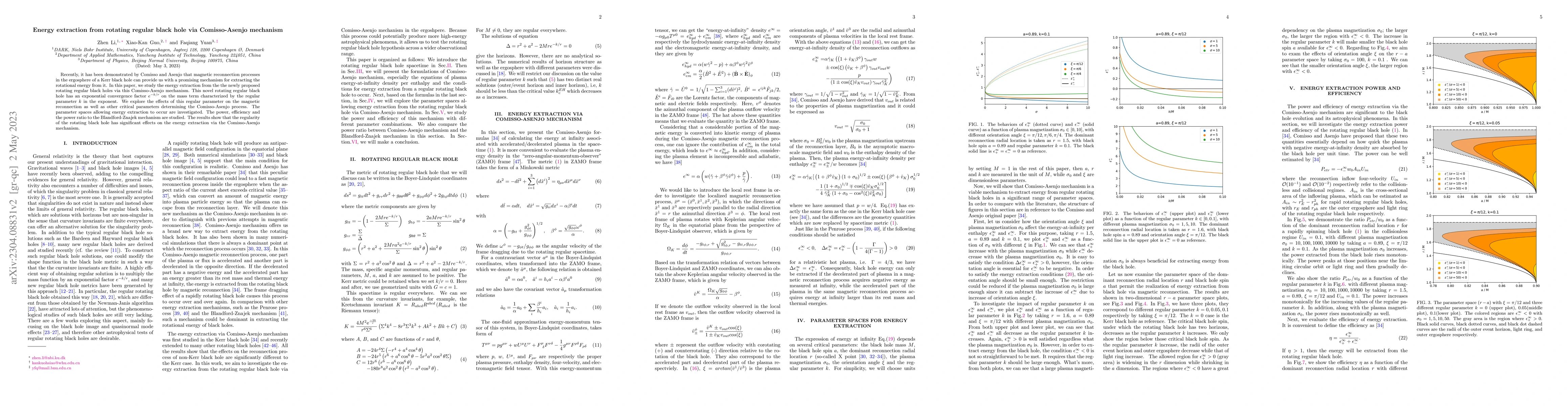 Thumbnail for Energy extraction from rotating regular black hole via Comisso-Asenjo
  mechanism