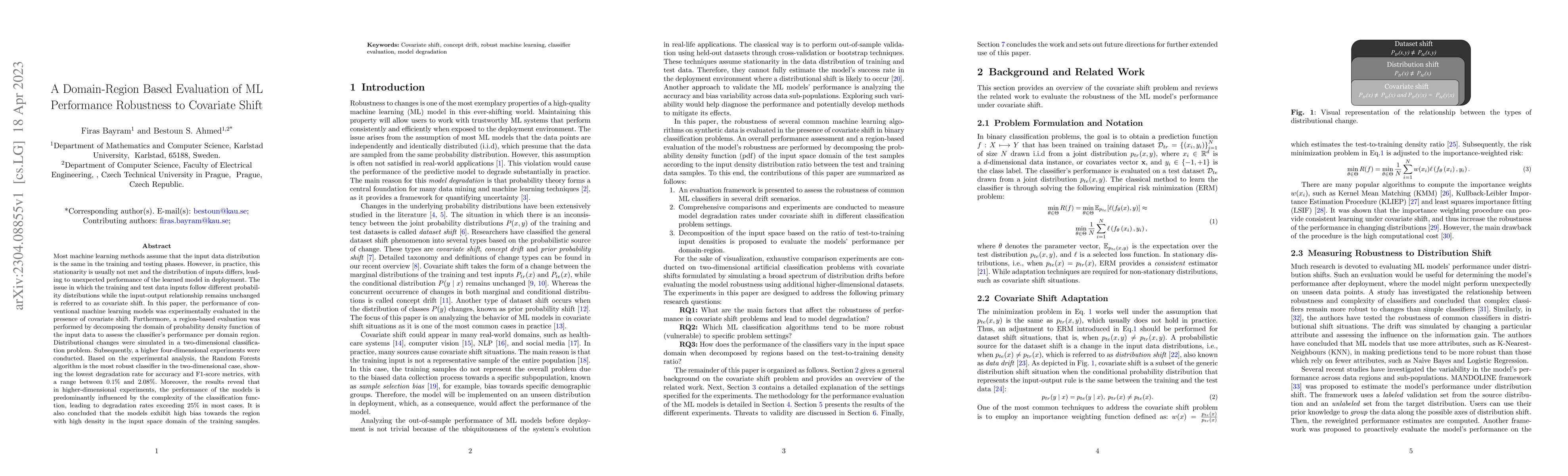 Thumbnail for A Domain-Region Based Evaluation of ML Performance Robustness to
  Covariate Shift