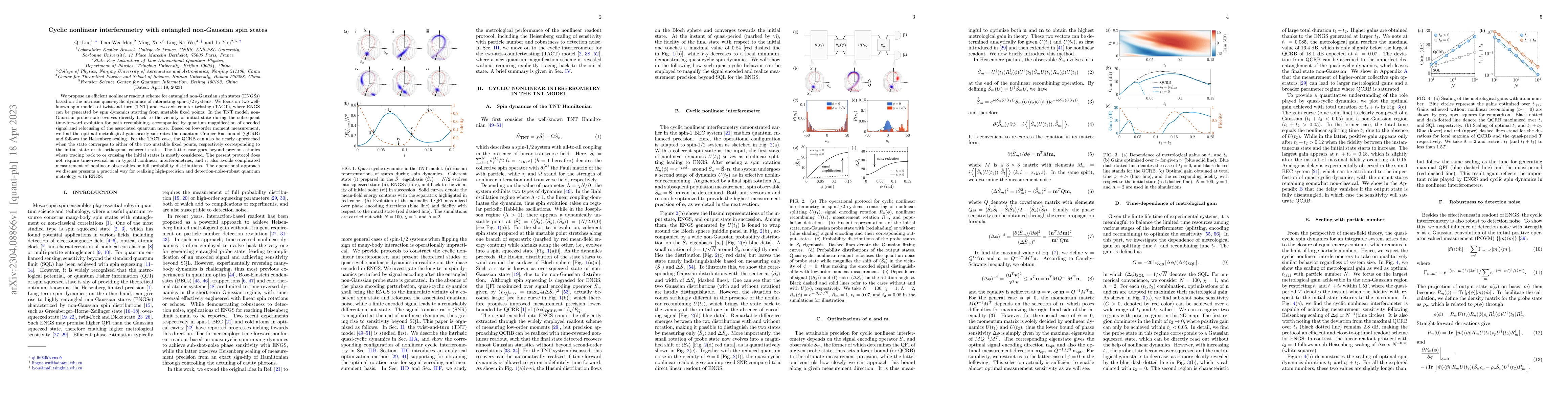 Thumbnail for Cyclic nonlinear interferometry with entangled non-Gaussian spin states