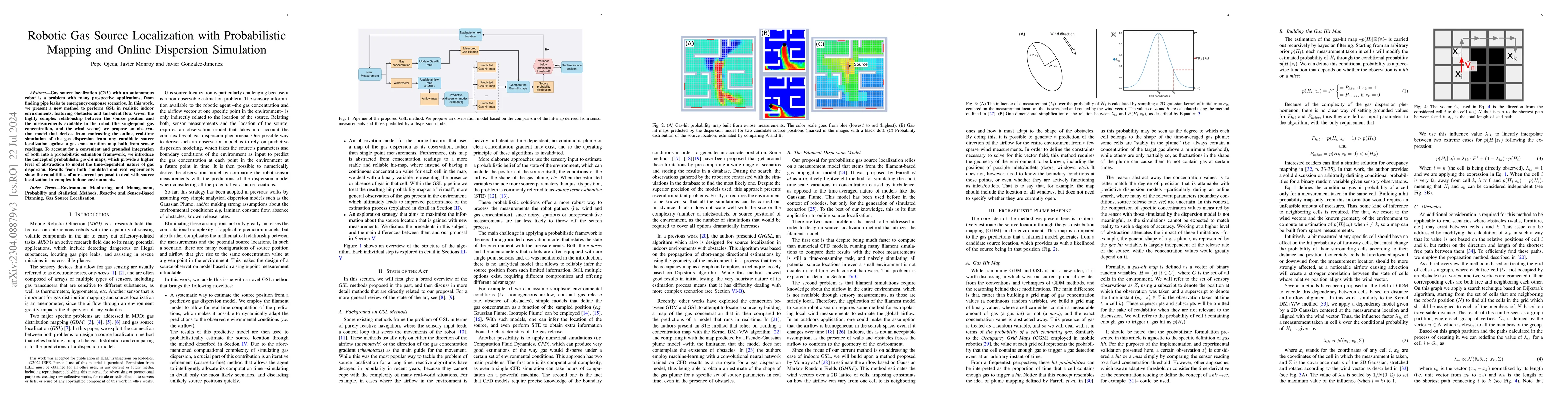 Thumbnail for Robotic Gas Source Localization with Probabilistic Mapping and Online
  Dispersion Simulation