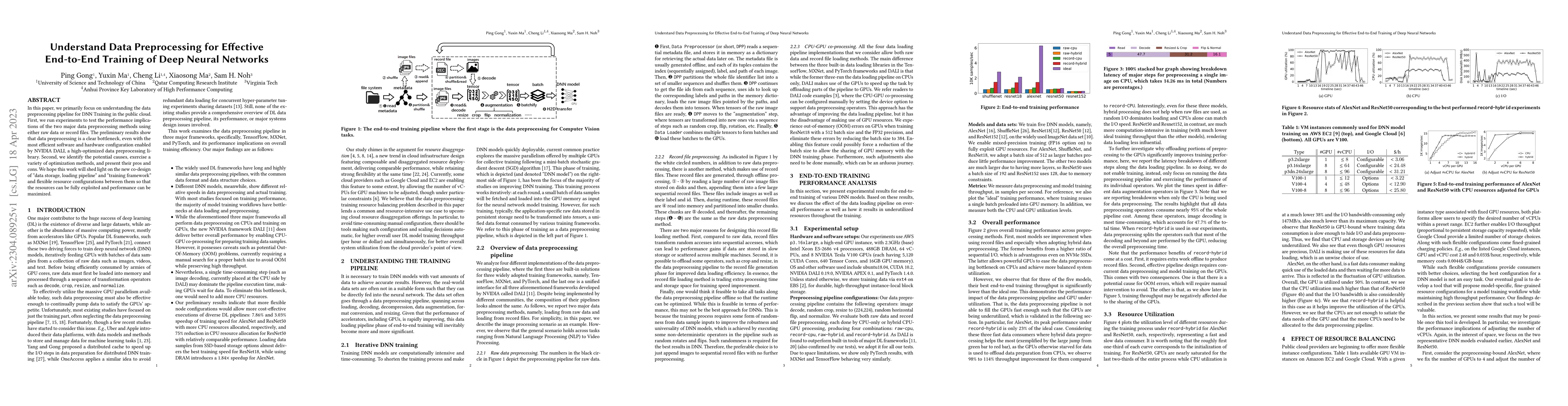 Thumbnail for Understand Data Preprocessing for Effective End-to-End Training of Deep
  Neural Networks