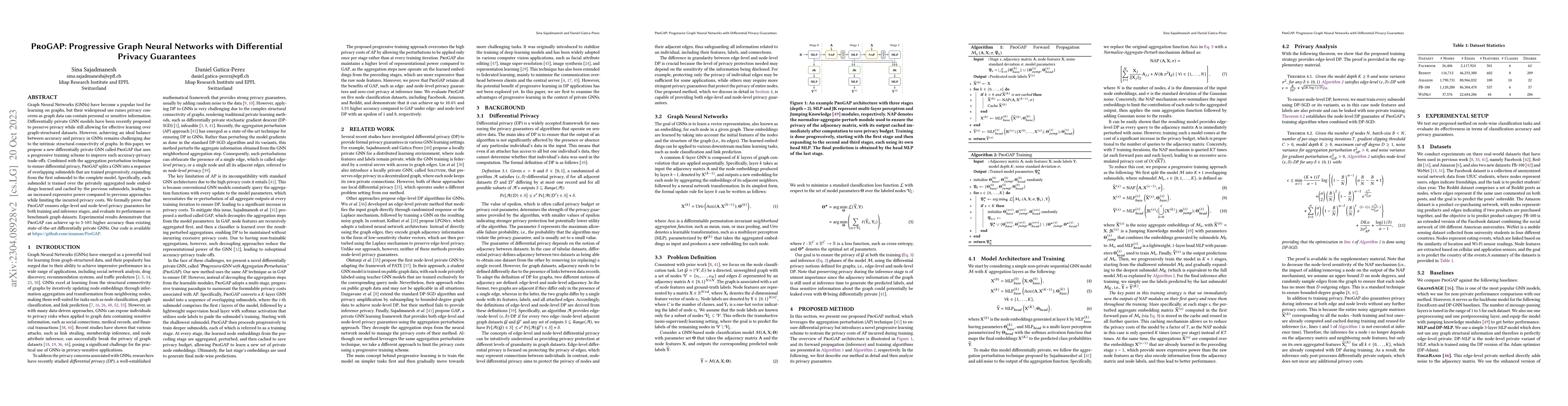 Thumbnail for ProGAP: Progressive Graph Neural Networks with Differential Privacy
  Guarantees