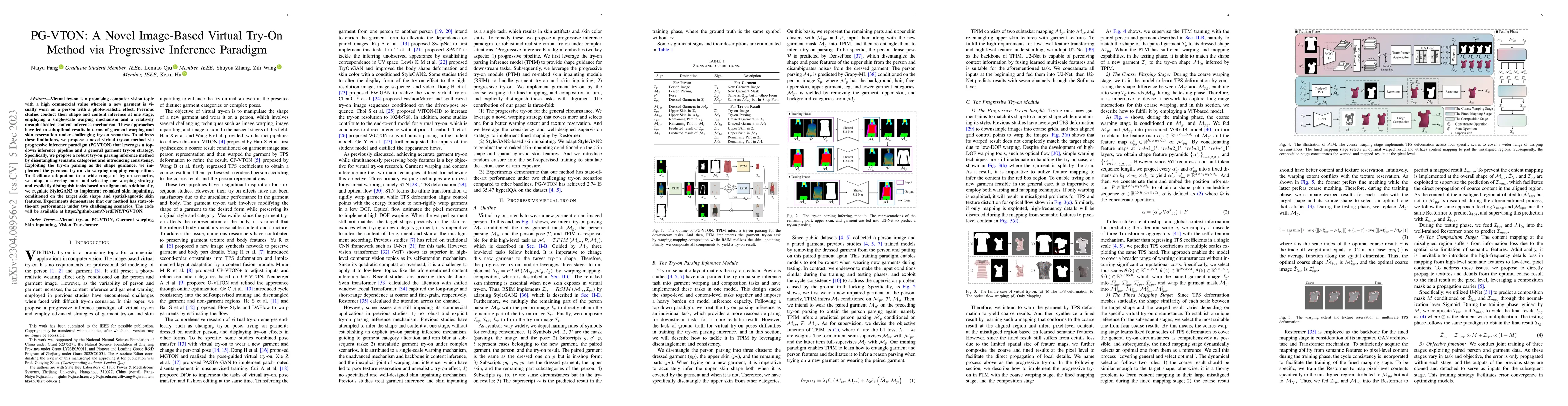 Thumbnail for PG-VTON: A Novel Image-Based Virtual Try-On Method via Progressive
  Inference Paradigm