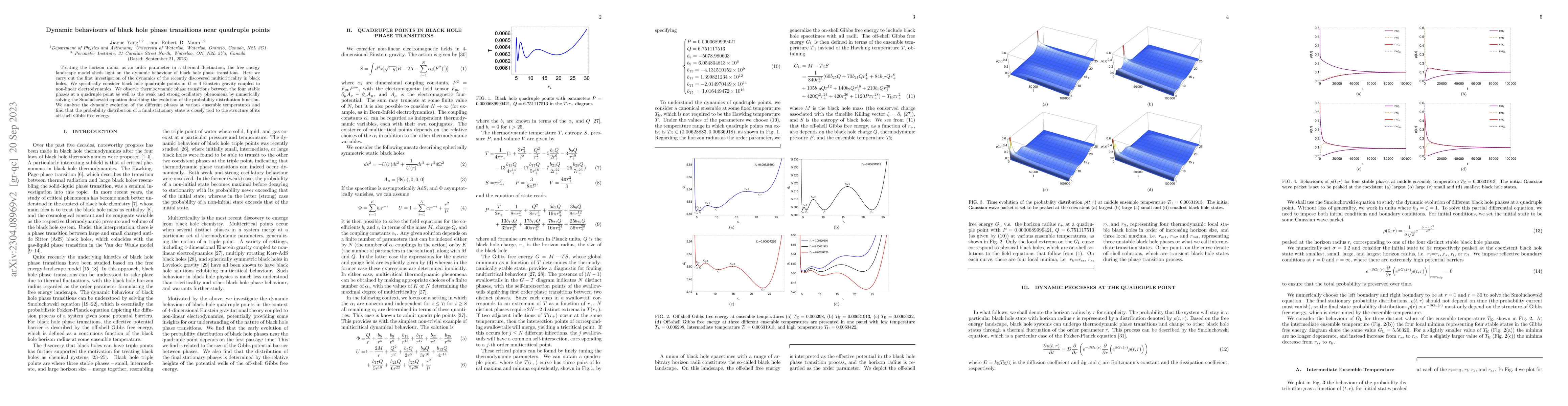 Thumbnail for Dynamic behaviours of black hole phase transitions near quadruple points