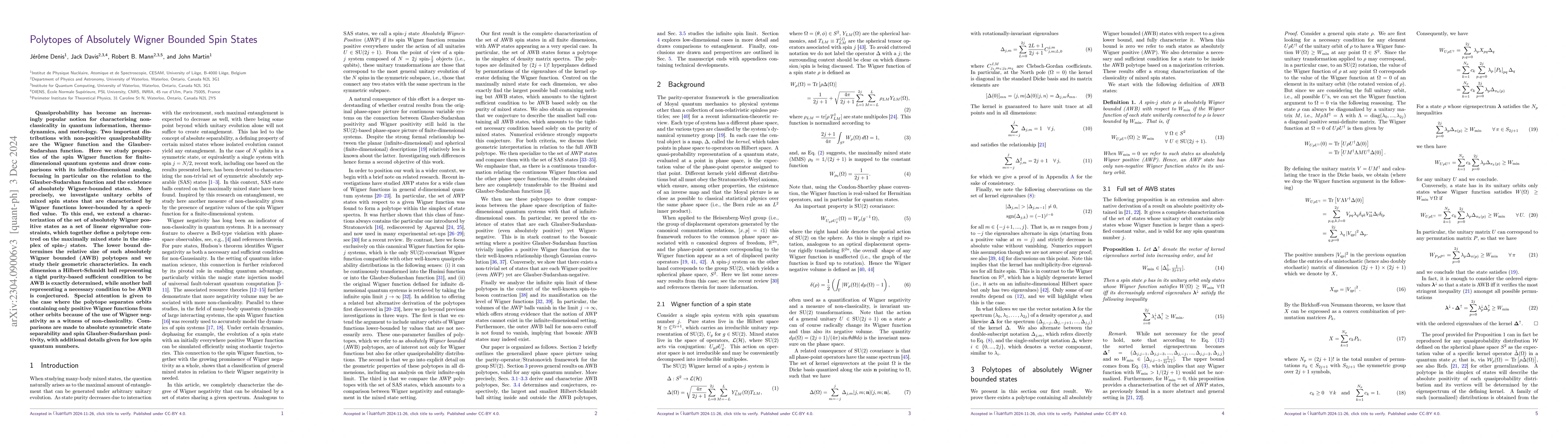 Thumbnail for Polytopes of Absolutely Wigner Bounded Spin States