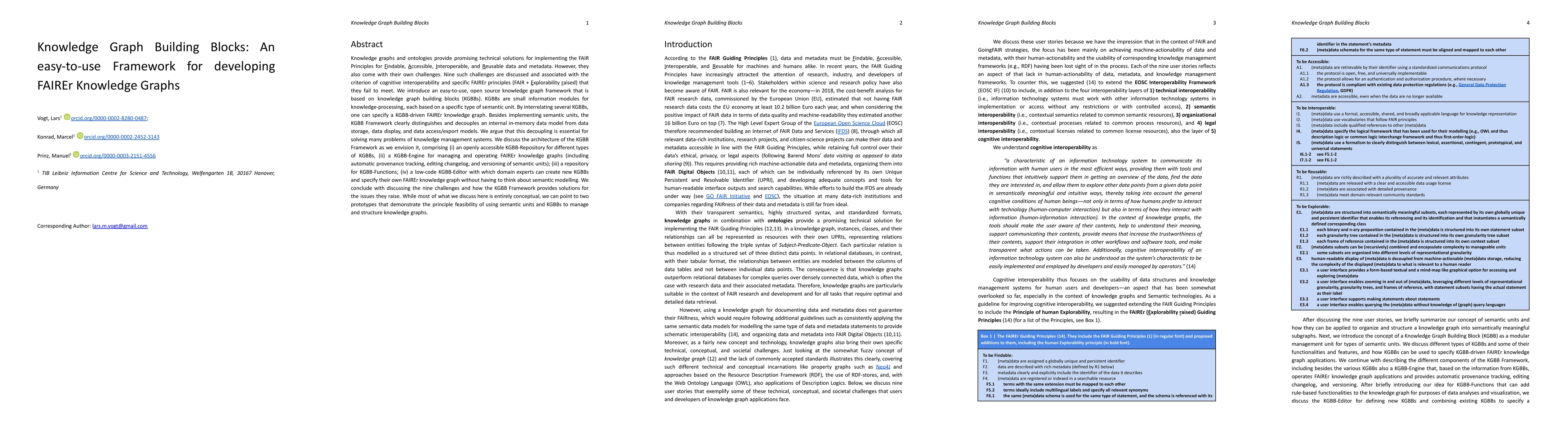 Thumbnail for Knowledge Graph Building Blocks: An easy-to-use Framework for developing
  FAIREr Knowledge Graphs