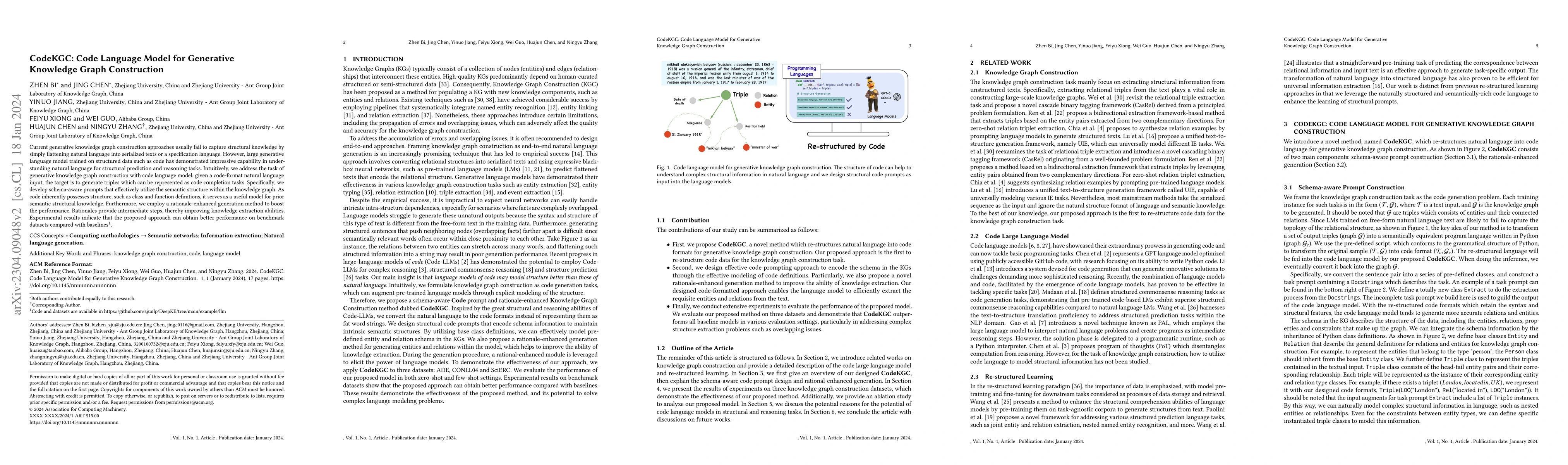 Thumbnail for CodeKGC: Code Language Model for Generative Knowledge Graph Construction