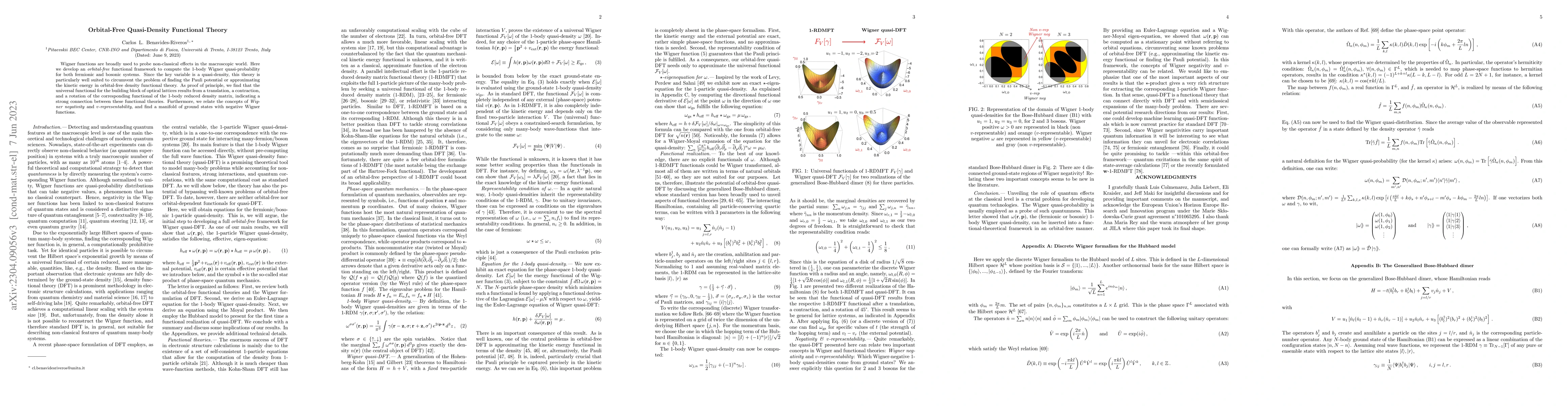 Thumbnail for Orbital-Free Quasi-Density Functional Theory