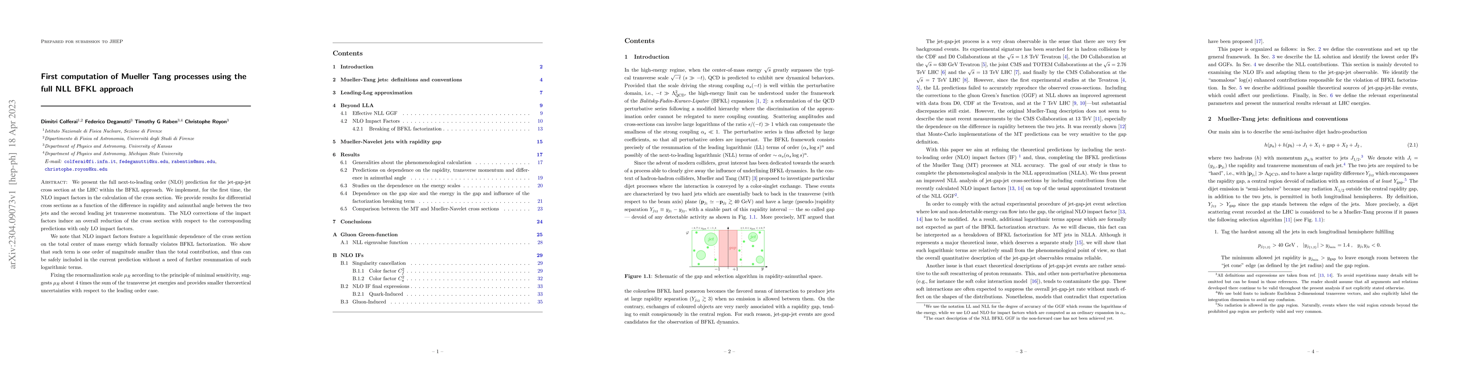 Thumbnail for First computation of Mueller Tang processes using the full NLL BFKL
  approach