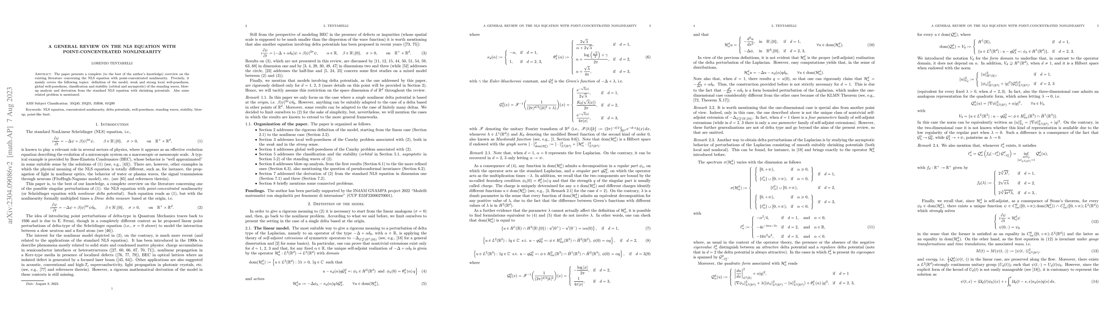 Thumbnail for A general review on the NLS equation with point-concentrated
  nonlinearity