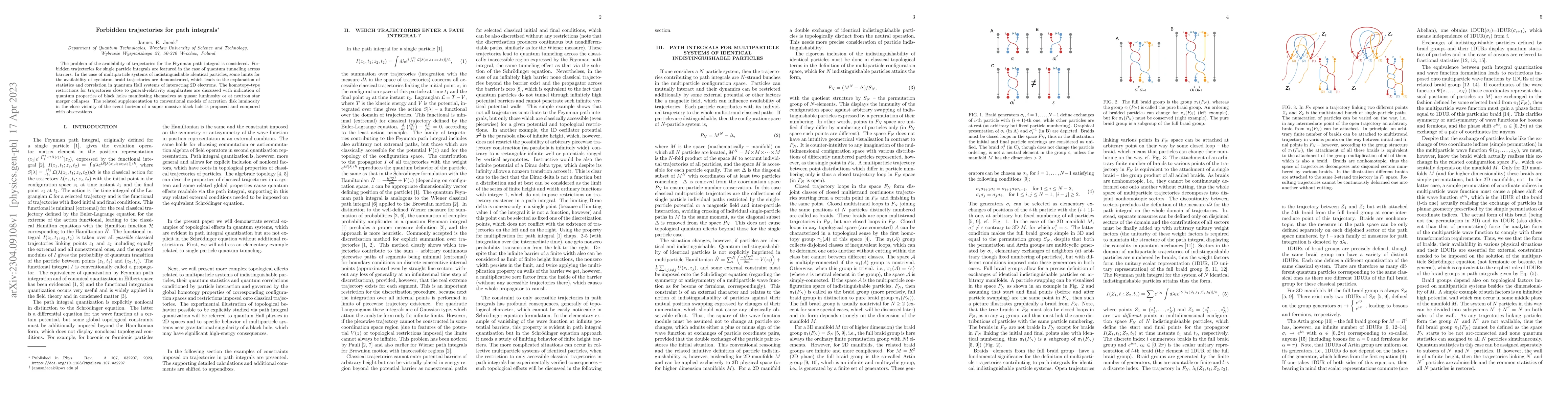 Thumbnail for Forbidden trajectories for path integrals