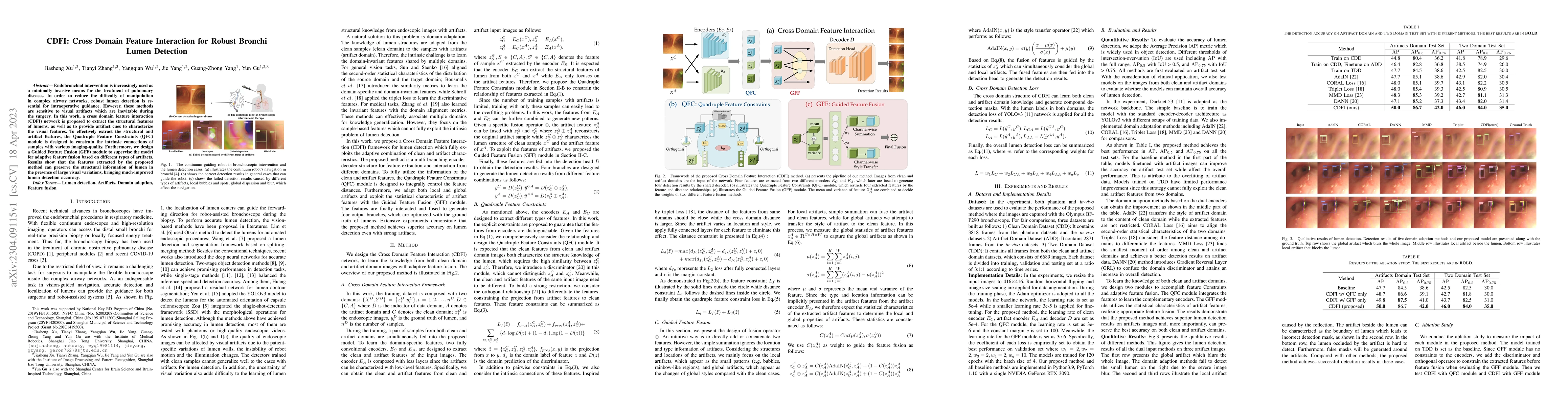 Thumbnail for CDFI: Cross Domain Feature Interaction for Robust Bronchi Lumen
  Detection