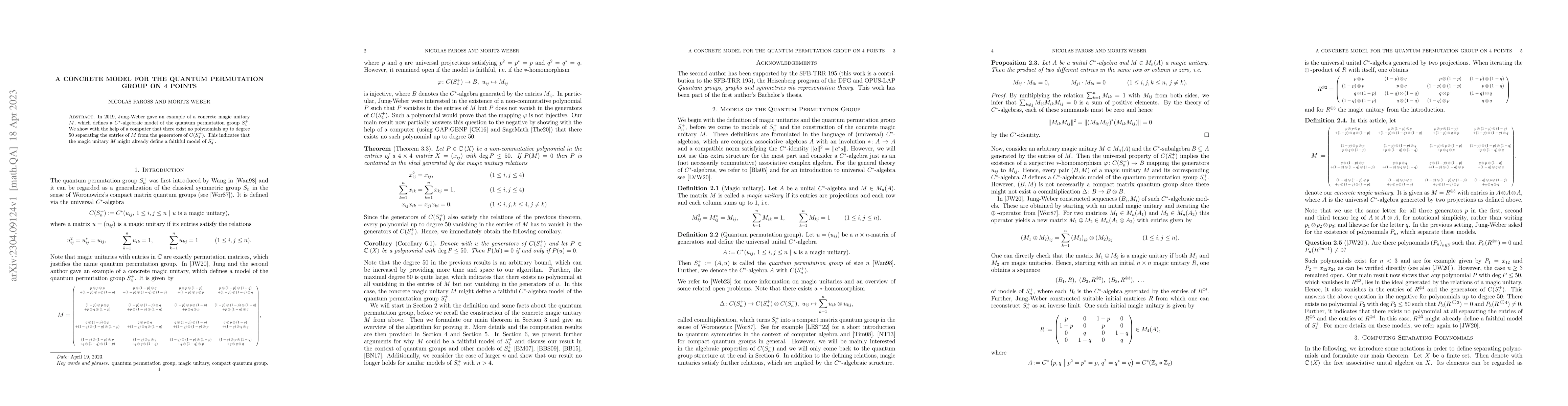 Thumbnail for A Concrete Model for the Quantum Permutation Group on 4 Points