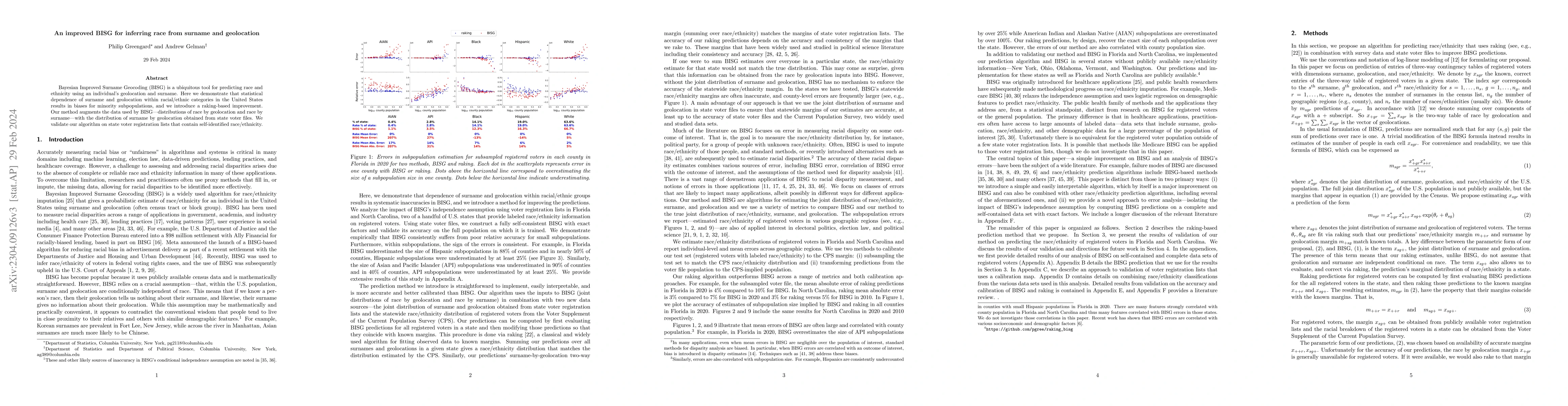 Thumbnail for An improved BISG for inferring race from surname and geolocation