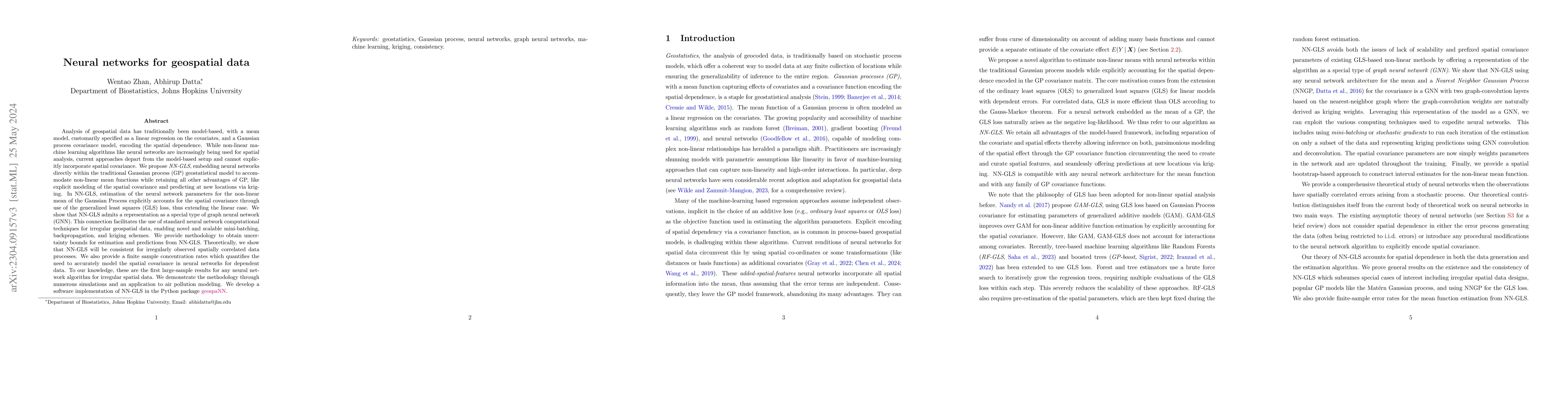 Thumbnail for Neural networks for geospatial data
