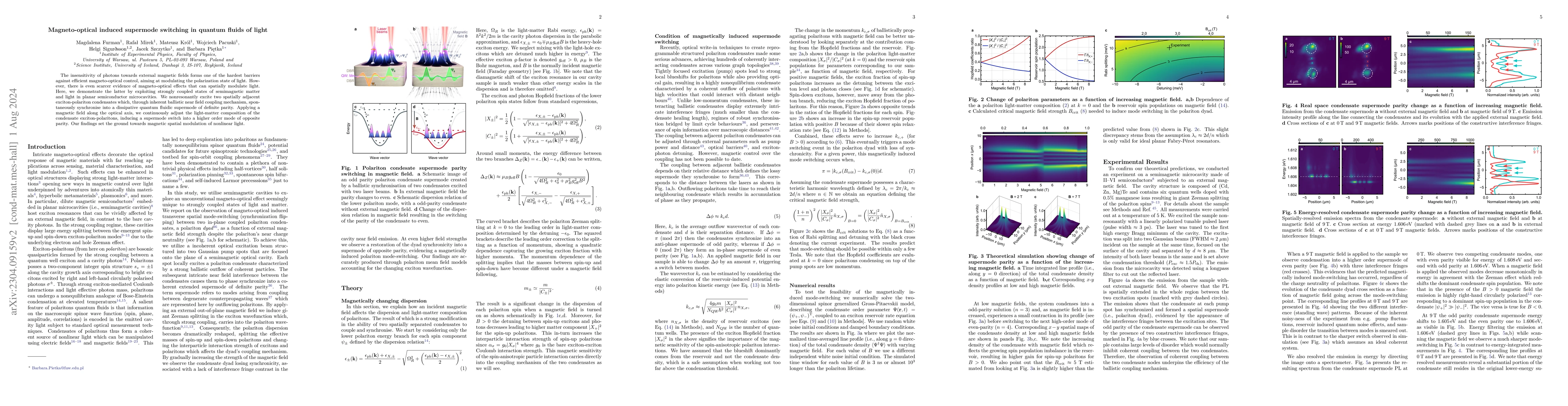 Thumbnail for Magneto-optical induced supermode switching in quantum fluids of light