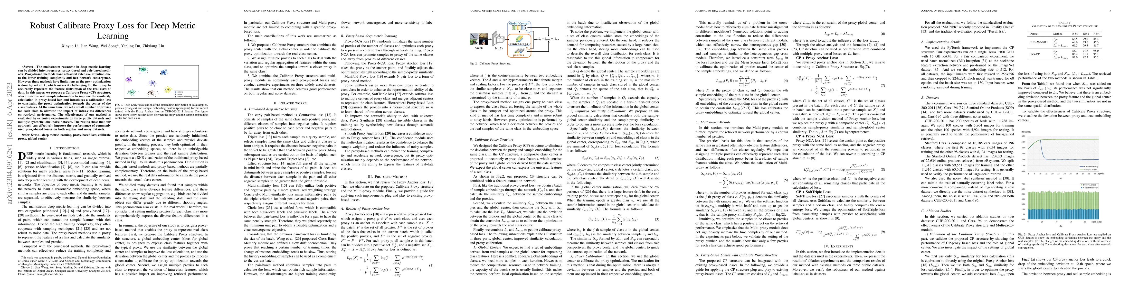 Thumbnail for Robust Calibrate Proxy Loss for Deep Metric Learning