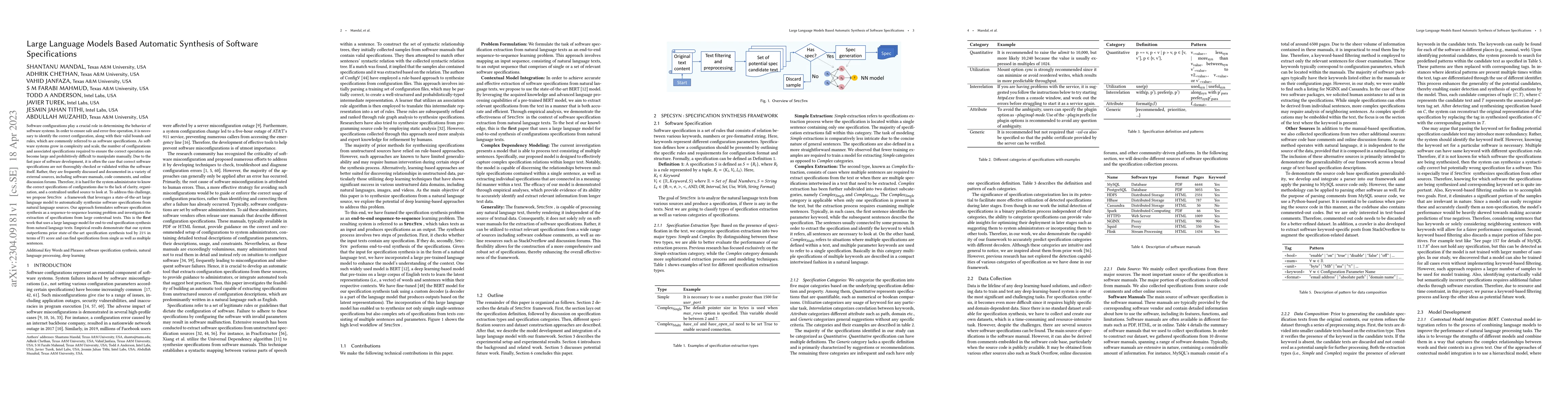 Thumbnail for Large Language Models Based Automatic Synthesis of Software
  Specifications