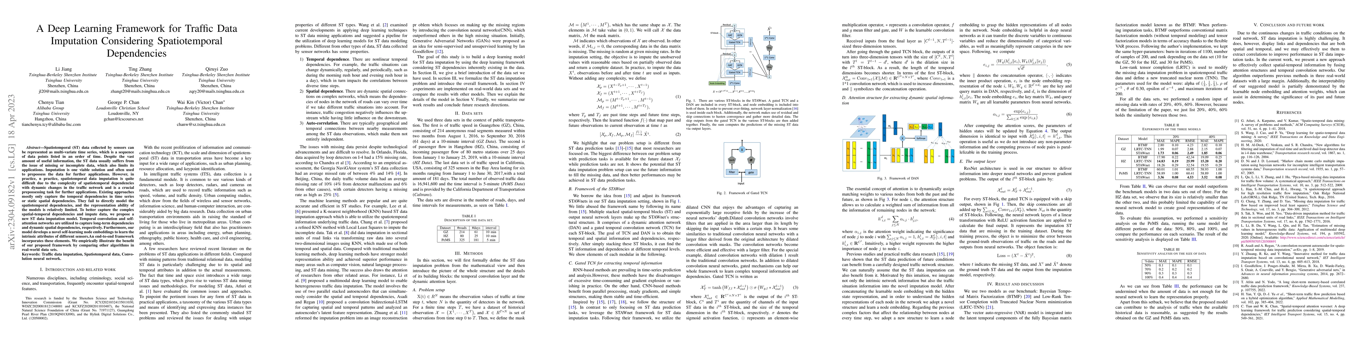 Thumbnail for A Deep Learning Framework for Traffic Data Imputation Considering
  Spatiotemporal Dependencies