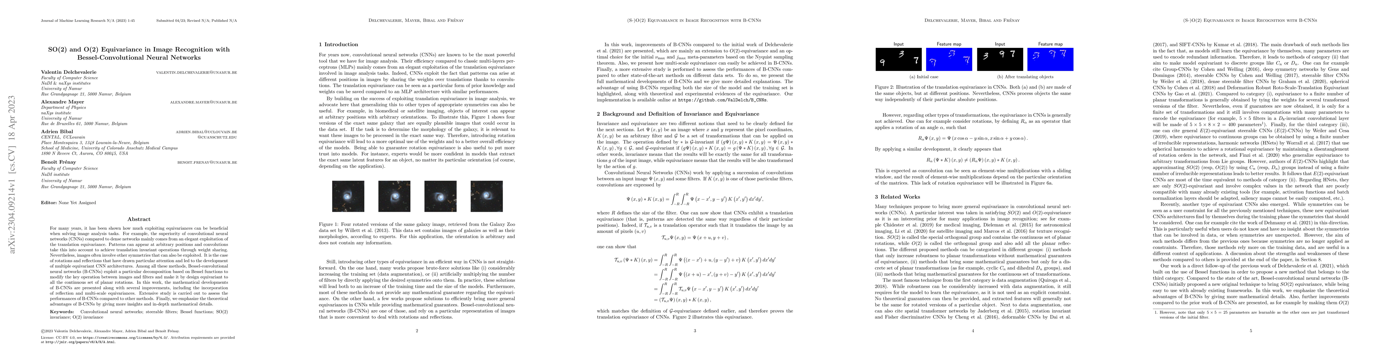Thumbnail for SO(2) and O(2) Equivariance in Image Recognition with
  Bessel-Convolutional Neural Networks