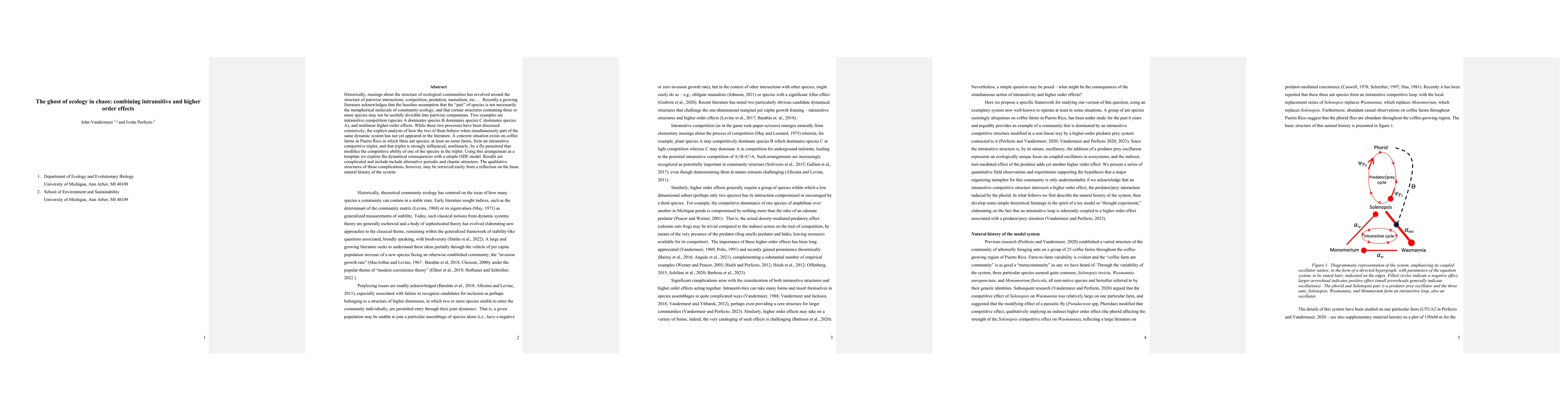 Thumbnail for The ghost of ecology in chaos, combining intransitive and higher order
  effects