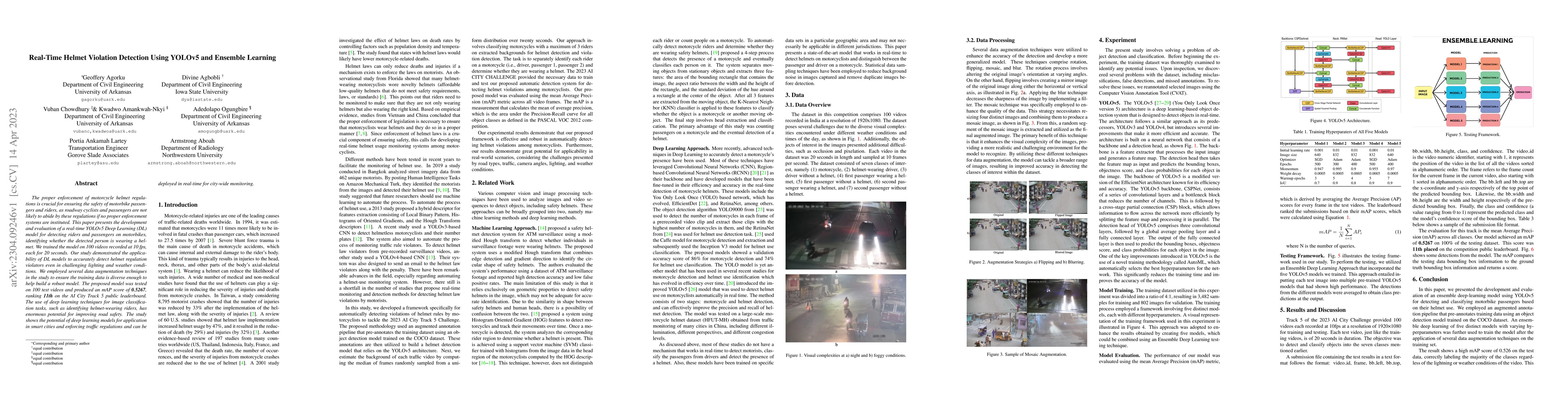 Thumbnail for Real-Time Helmet Violation Detection Using YOLOv5 and Ensemble Learning