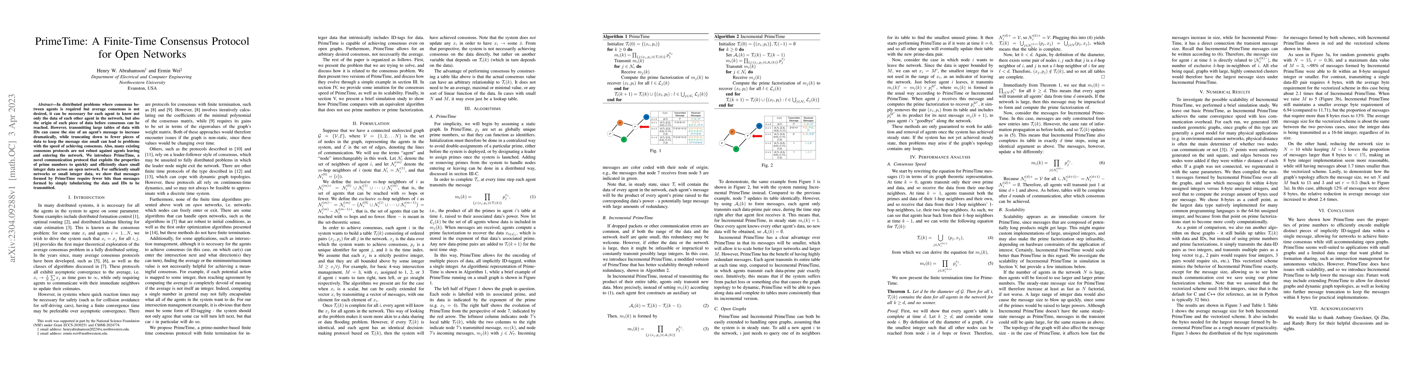 Thumbnail for PrimeTime: A Finite-Time Consensus Protocol for Open Networks