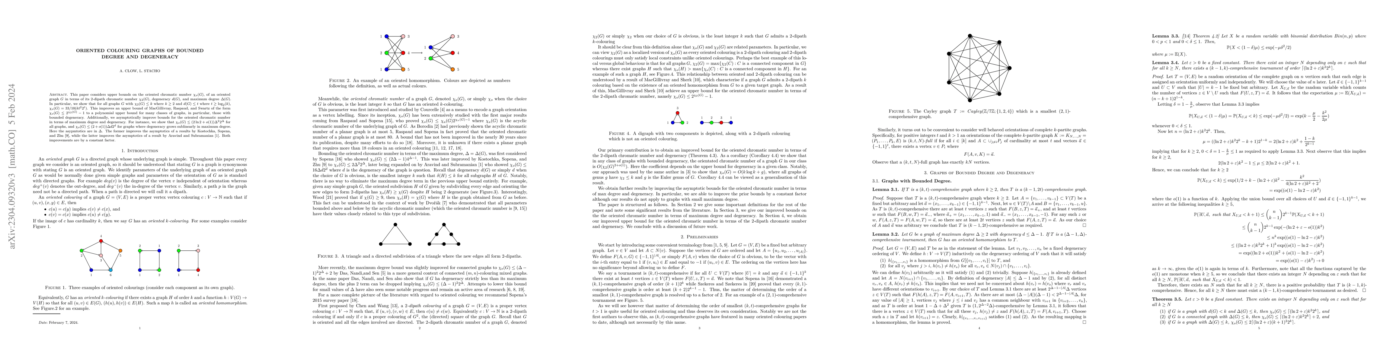 Thumbnail for Oriented Colouring Graphs of Bounded Degree and Degeneracy