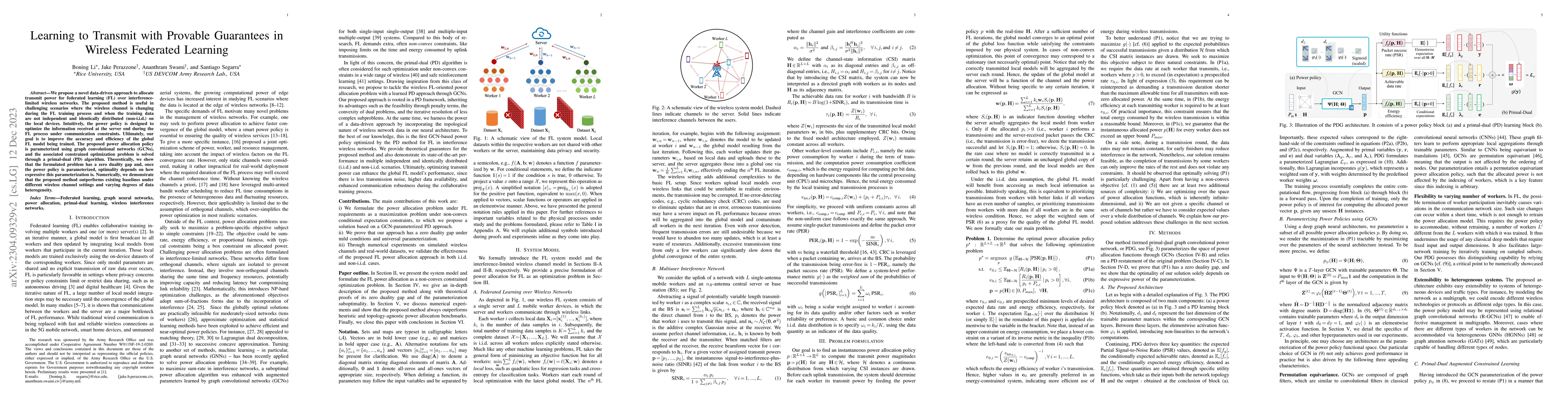 Thumbnail for Learning to Transmit with Provable Guarantees in Wireless Federated
  Learning