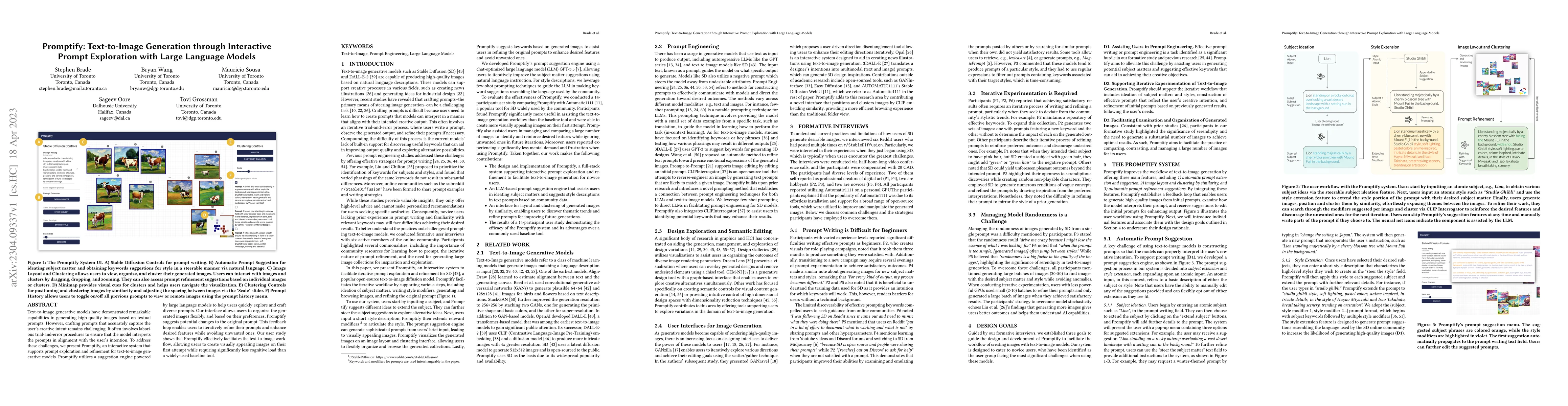 Thumbnail for Promptify: Text-to-Image Generation through Interactive Prompt
  Exploration with Large Language Models