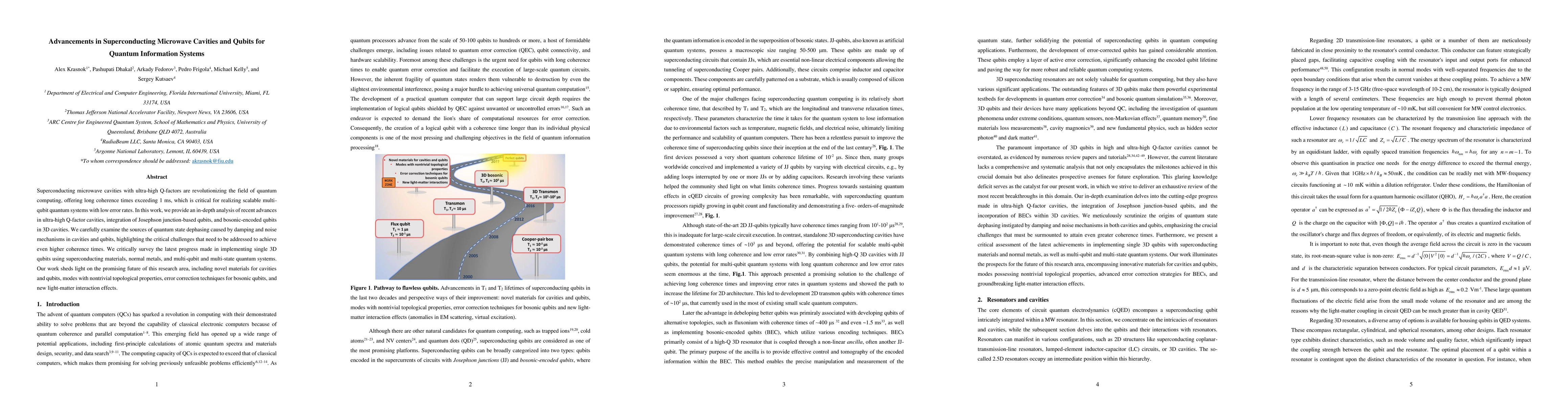 Thumbnail for Advancements in Superconducting Microwave Cavities and Qubits for
  Quantum Information Systems