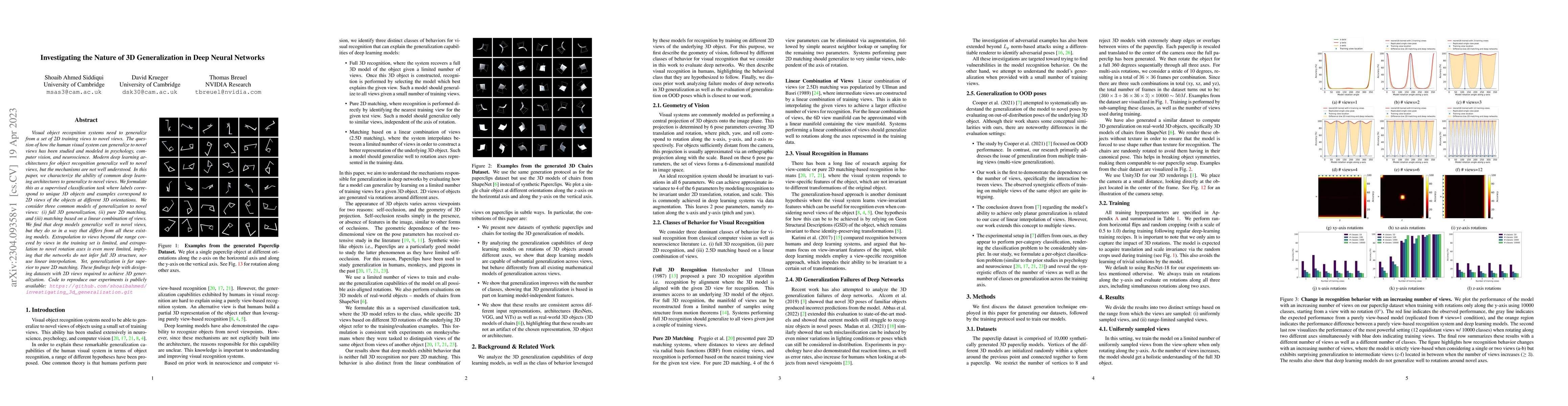 Thumbnail for Investigating the Nature of 3D Generalization in Deep Neural Networks