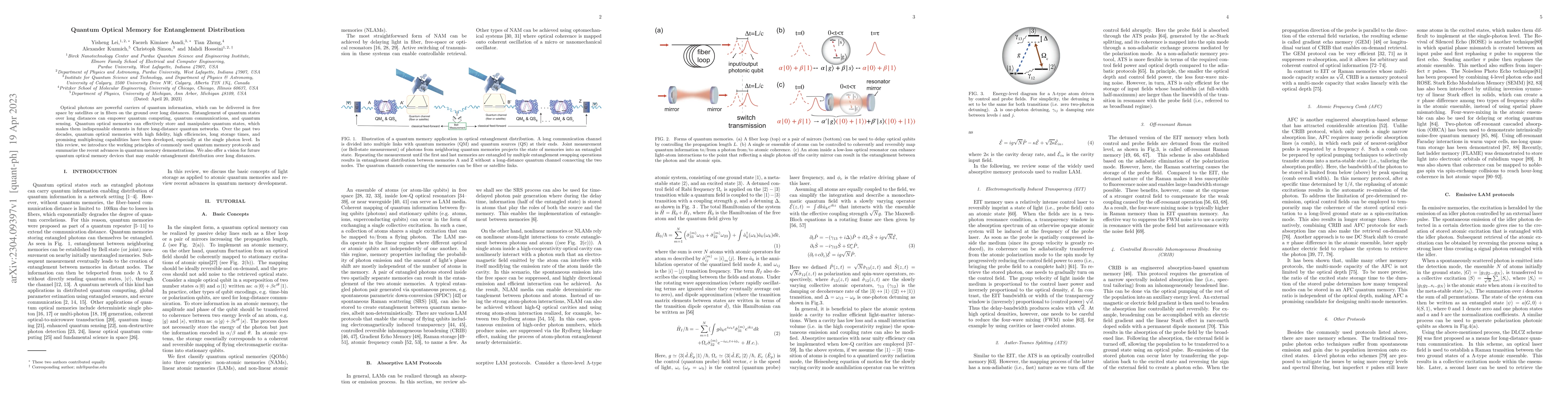 Thumbnail for Quantum Optical Memory for Entanglement Distribution