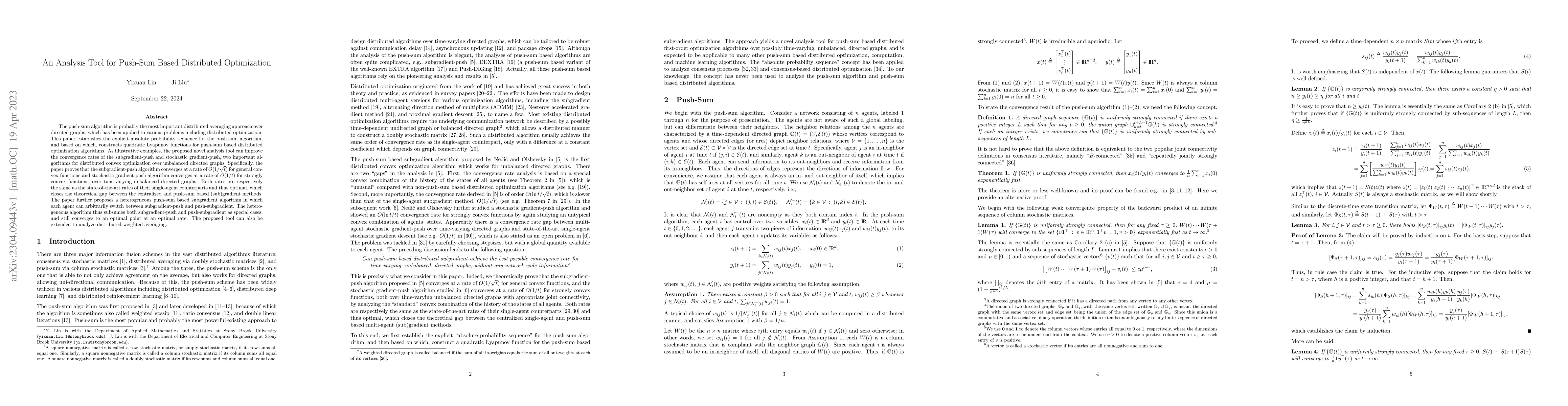 Thumbnail for An Analysis Tool for Push-Sum Based Distributed Optimization