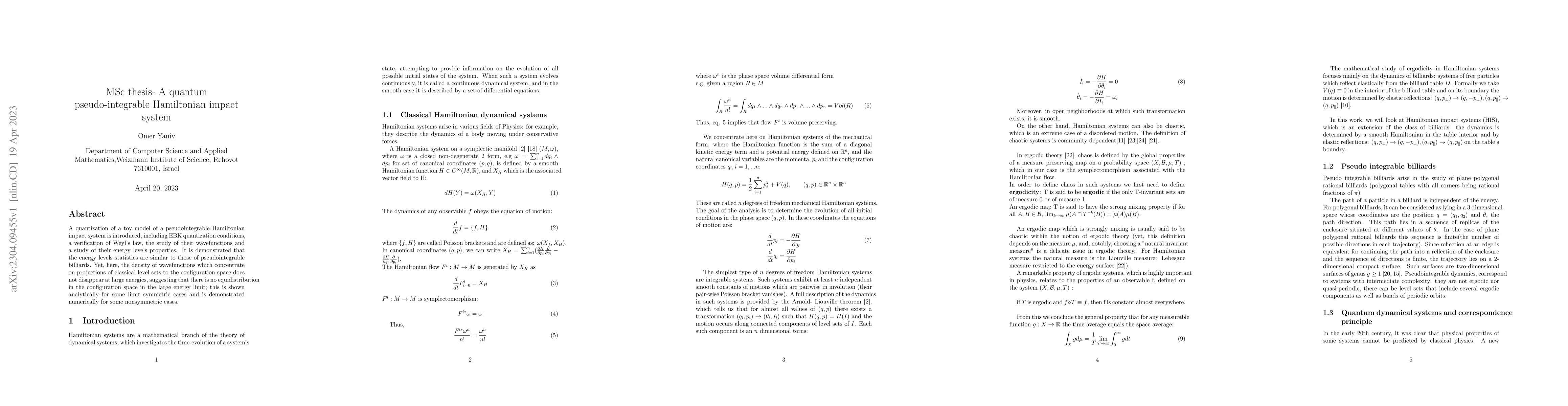 Thumbnail for A quantum pseudo-integrable Hamiltonian impact system