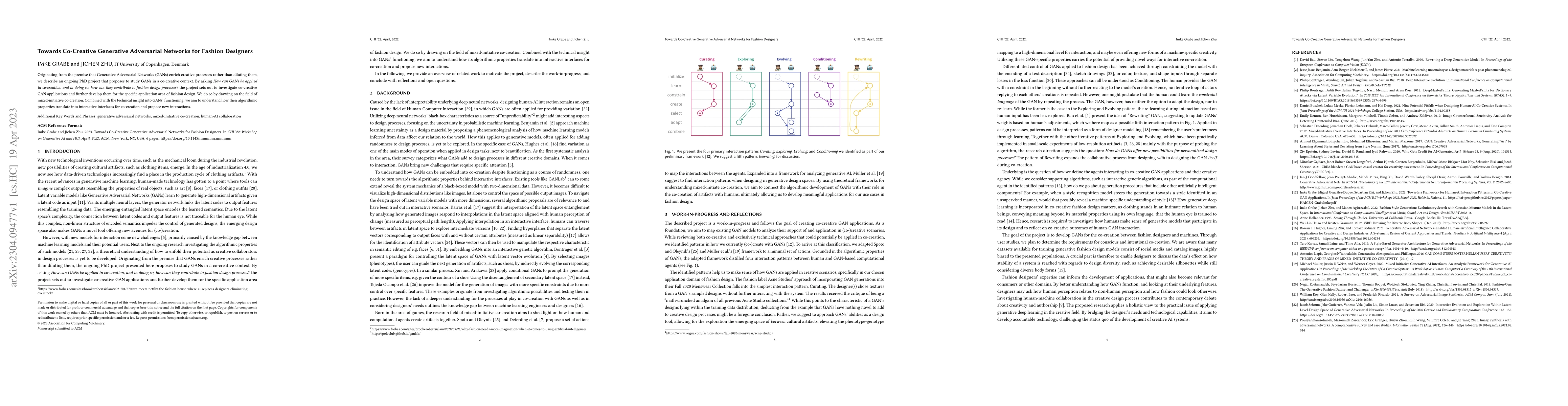 Thumbnail for Towards Co-Creative Generative Adversarial Networks for Fashion
  Designers