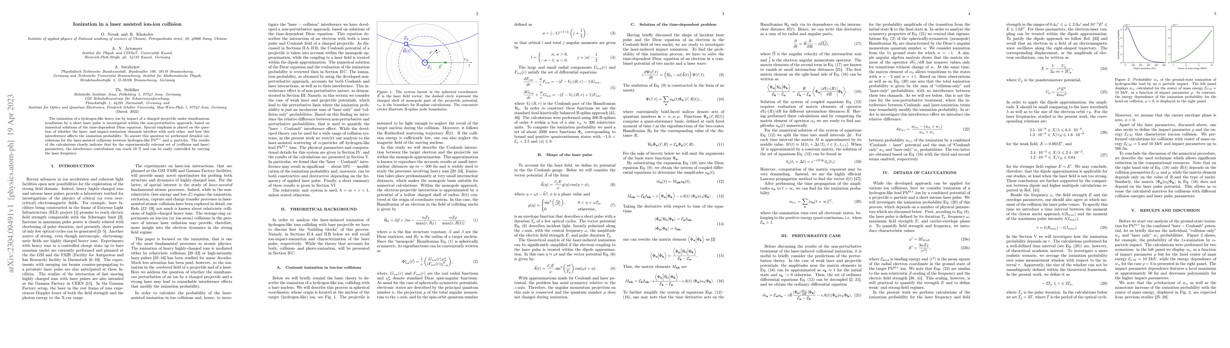 Thumbnail for Ionization in a laser assisted ion-ion collision