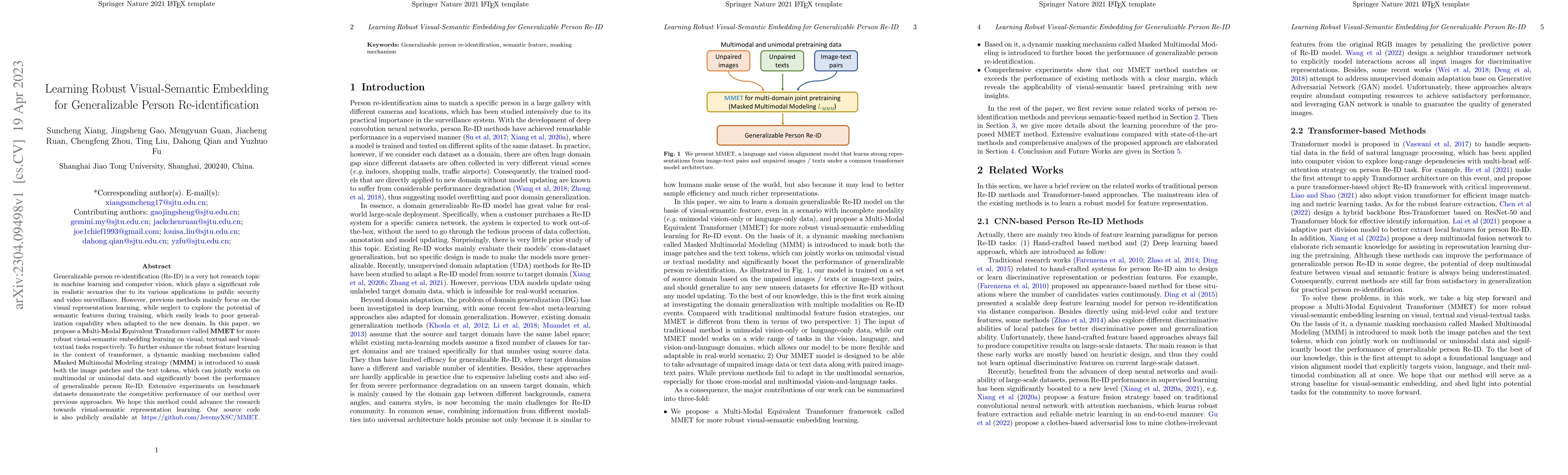 Thumbnail for Learning Robust Visual-Semantic Embedding for Generalizable Person
  Re-identification
