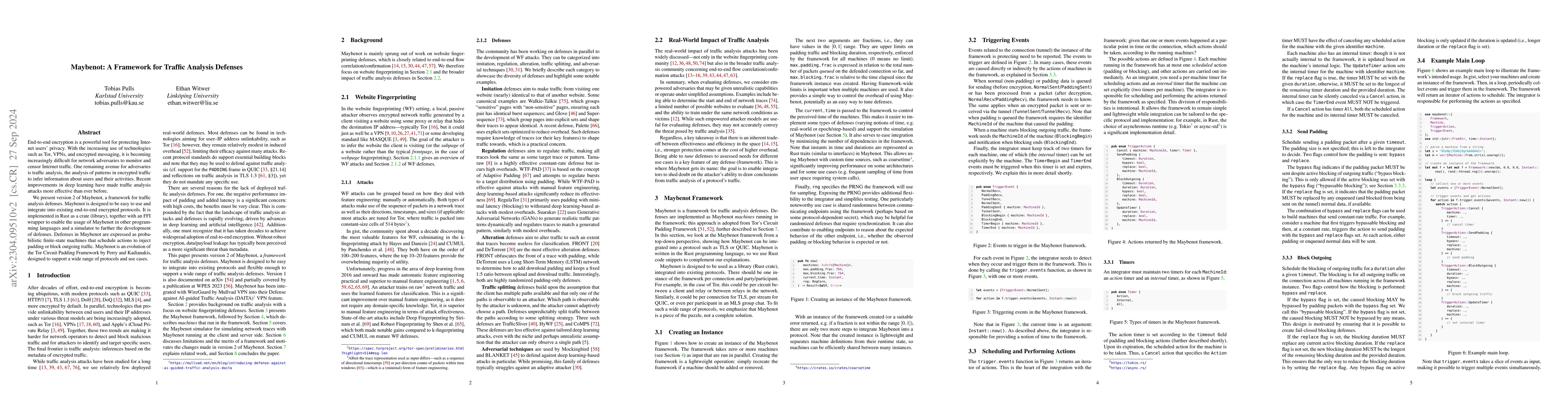 Thumbnail for Maybenot: A Framework for Traffic Analysis Defenses