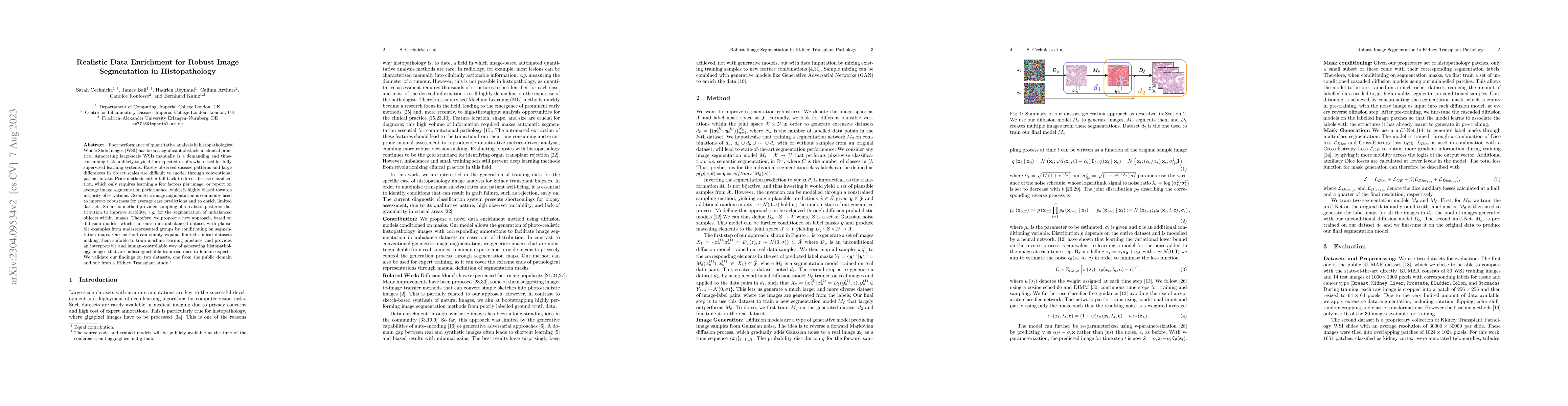 Thumbnail for Realistic Data Enrichment for Robust Image Segmentation in
  Histopathology