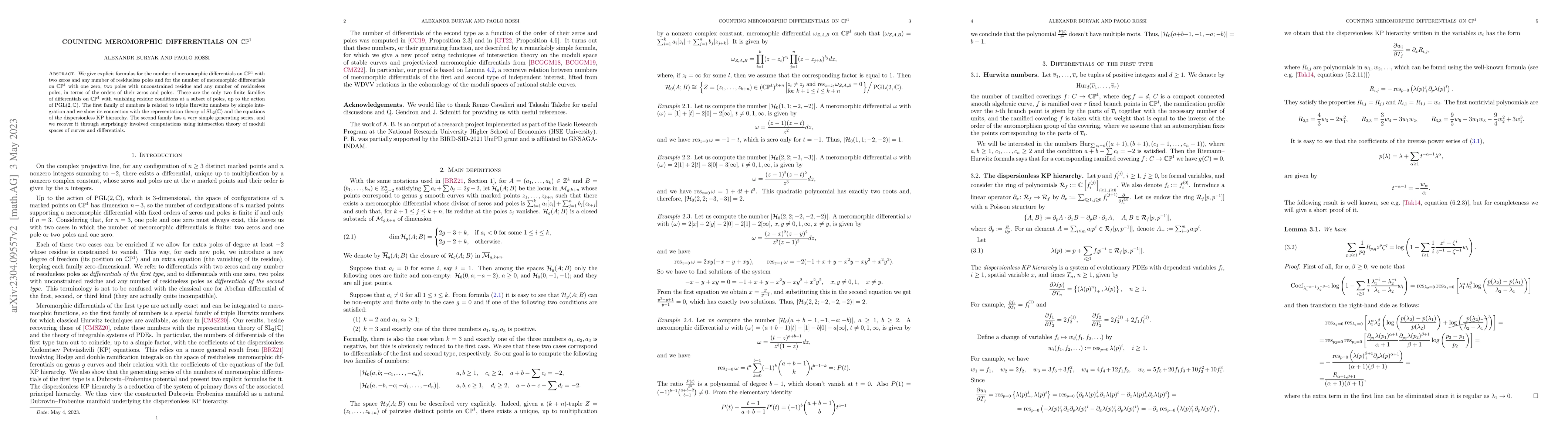 Thumbnail for Counting meromorphic differentials on $\mathbb{CP}^1$